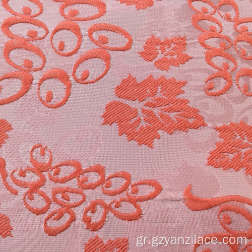 Πορτοκαλί μεταξοτυπία ταπετσαρίας Jacquard Fabric